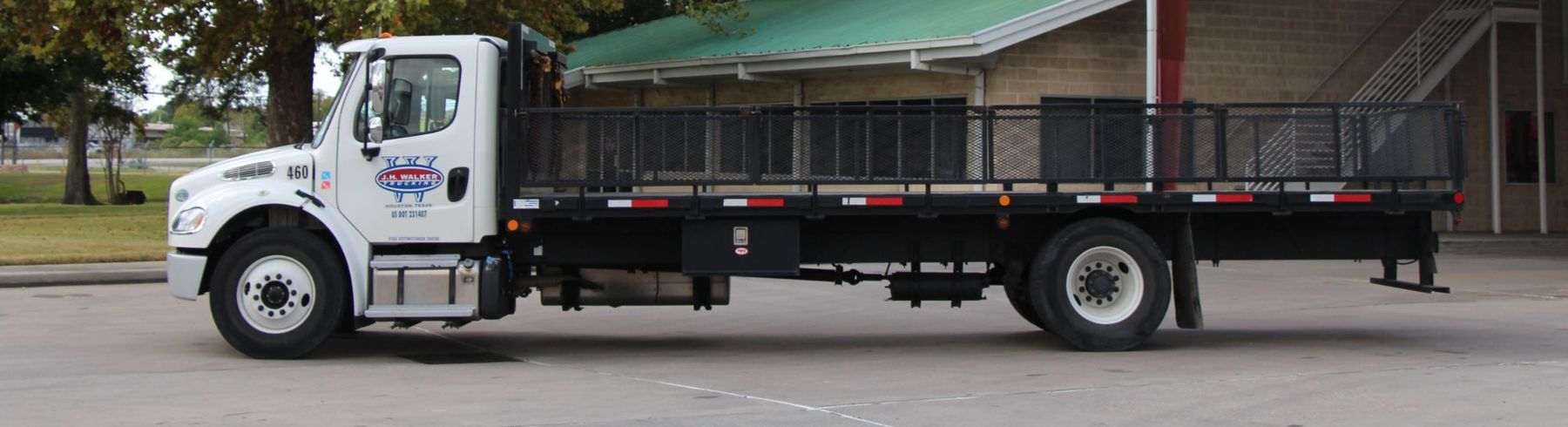 Large stakebed truck